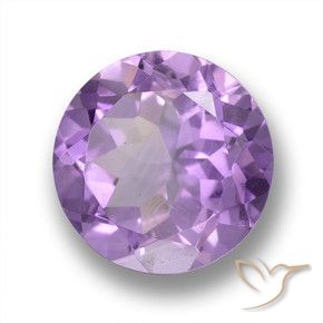 4.38 ct Violet Amethyst Stone, Natural Amethyst in Round Facet Shape for Sale