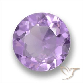 4.05 ct Violet Amethyst Stone, Natural Amethyst in Round Facet Shape for Sale