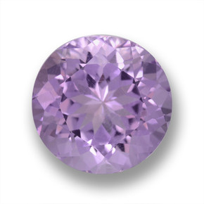 Medium Violet Pink Amethyst Gem - 8.2ct Round Facet (ID: 462329)