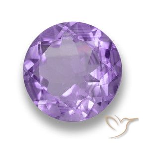 3.91 ct Violet Amethyst Stone, Natural Amethyst in Round Facet Shape for Sale