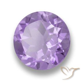 4.37 ct Violet Amethyst Stone, Natural Amethyst in Round Facet Shape for Sale