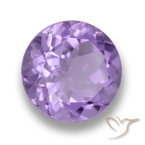 4.10 ct Violet Amethyst Stone, Natural Amethyst in Round Facet Shape for Sale