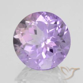 4.38 ct Violet Amethyst Stone, Natural Amethyst in Round Facet Shape for Sale