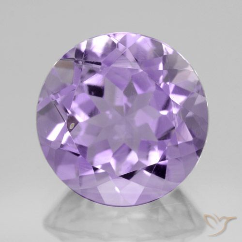 4.39ct Natural Medium Violet Amethyst, Round, VVS-VS