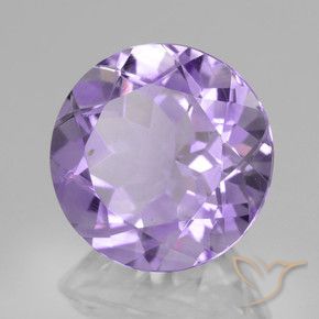 4.39 ct Violet Amethyst Stone, Natural Amethyst in Round Facet Shape for Sale