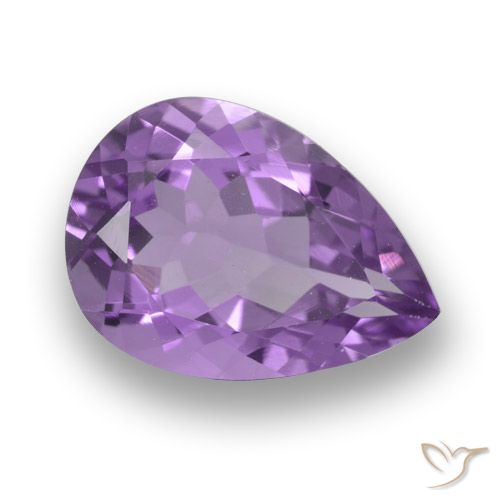 4.54ct Natural Deep Pinkish Violet Amethyst, Pear Shape, VVS