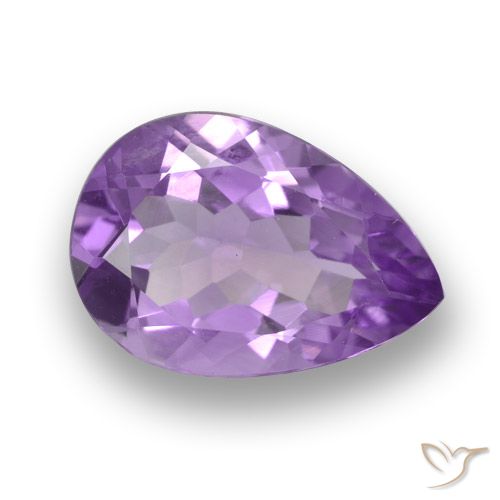 Violeta púrpura medio Amatista Gema - 4.7ct Corte en forma de pera (ID: 462954)