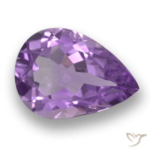 4.40ct Natural Pinkish Violet Amethyst, Pear Shape, VS