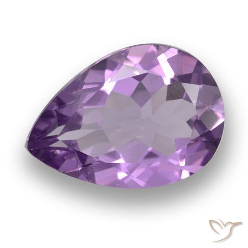 3.91ct Natural Medium Violet-Pink Amethyst, Pear Shape, VVS-VS