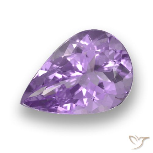 4.24ct Natural Pinkish Violet Amethyst, Pear Shape, VVS