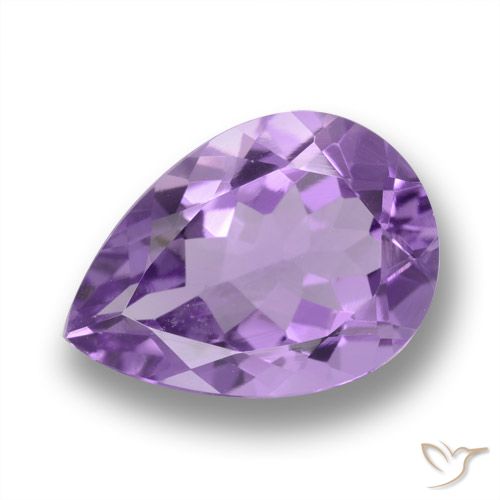 Lilaisch-violett Amethyst Edelstein - 4.4ct Birnen Schliff (ID: 463000)