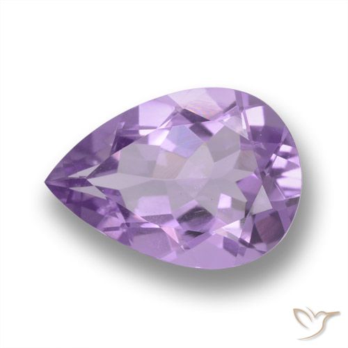 4.07ct Natural Medium Violet Amethyst, Pear Shape, VVS