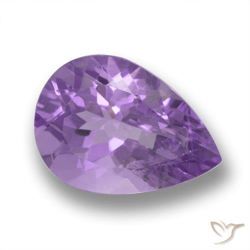 4.57ct Natural Pinkish Violet Amethyst, Pear Shape, VVS-VS