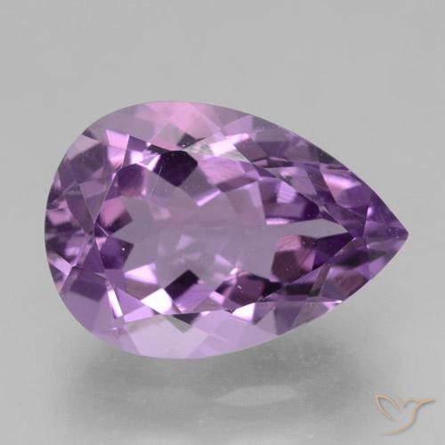 4.77ct Natural Purplish Violet Amethyst, Pear Shape, VVS