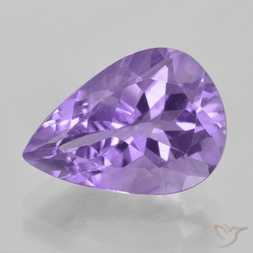 Medium Violet Аметист Камень - 4.5ct Фасетная Груша (ID: 463131)
