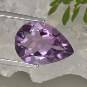 Medium Violet Amethyst Edelstein - 4.5ct Birnen Schliff (ID: 463154)
