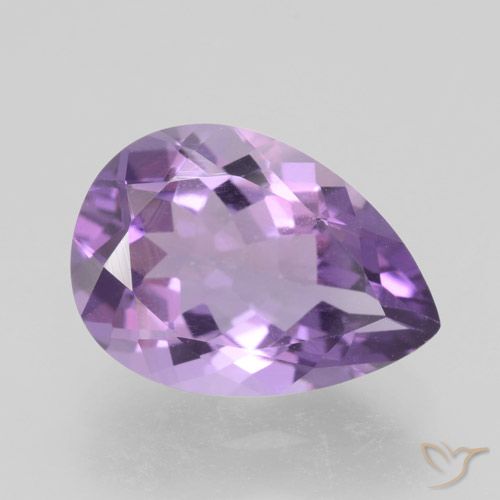 4.65ct Natural Medium Violet Amethyst, Pear Shape, VVS
