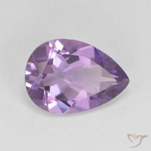 4.35ct Natural Medium Violet Amethyst, Pear Shape, VVS