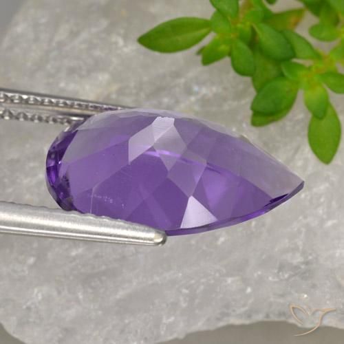 Amethyst Gemstone in 15 x 10 mm (calibrated) Size for Sale, Amethyst Stone in Medium Violet Color