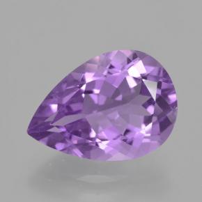 Violet violacé Améthyste gemme - 4.8ct Poire facette (ID: 463234)