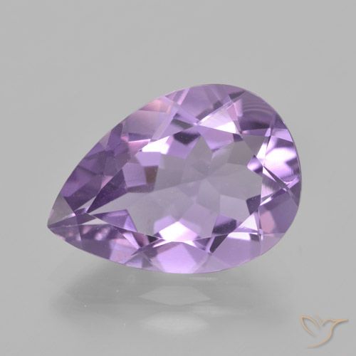 4.42ct Natural Deep Iris Violet Amethyst, Pear Shape, VVS