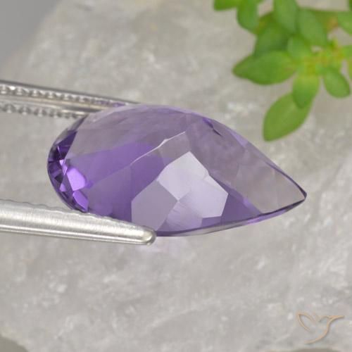 Amethyst Gemstone in 14 x 10 mm (calibrated) Size for Sale, Amethyst Stone in Medium Violet Color