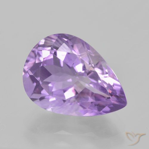 5.01ct Natural Medium Violet Amethyst, Pear Shape, VVS