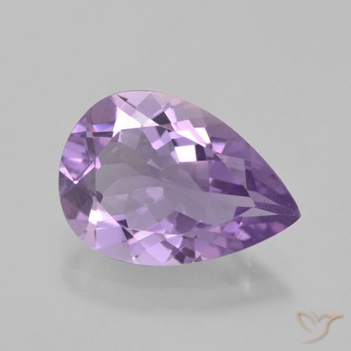 3.76ct Natural Medium Violet Pink Amethyst, Pear Shape, VVS-VS