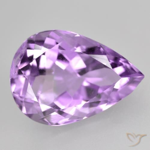 4.66ct Natural Deep Purplish Violet Amethyst, Pear Shape, VVS