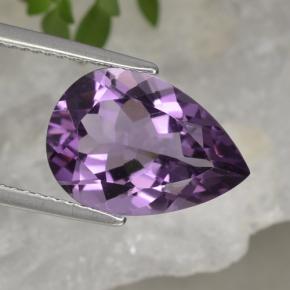 Violeta medio Amatista Gema - 4.2ct Corte en forma de pera (ID: 463356)