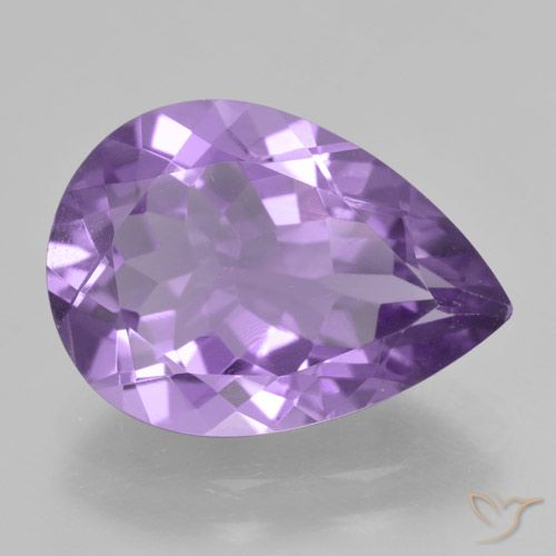 4.20ct Natural Deep Iris Violet Amethyst, Pear Shape, VVS
