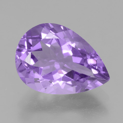 Violeta medio Amatista Gema - 4.5ct Corte en forma de pera (ID: 463391)