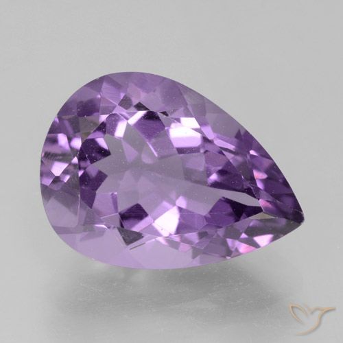 4.63ct Natural Deep Purplish Violet Amethyst, Pear Shape, VVS