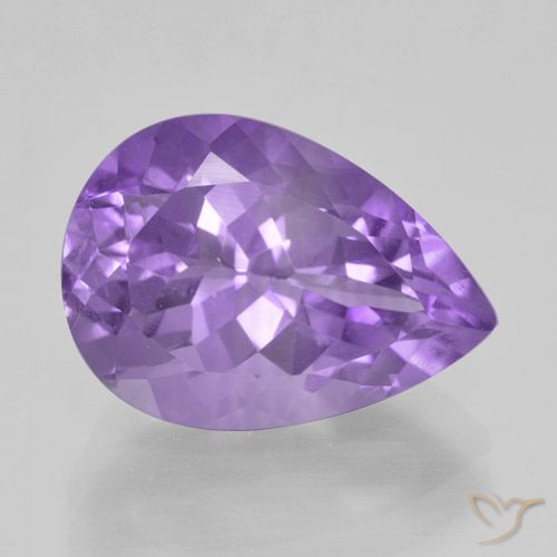 Violeta medio Amatista Gema - 5.1ct Corte en forma de pera (ID: 463397)