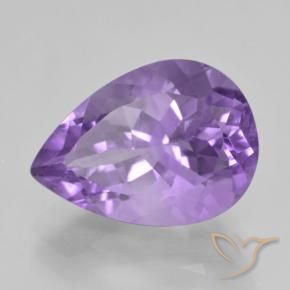 5.06 ct Violet Amethyst Stone, Natural Amethyst in Pear Facet Shape for Sale