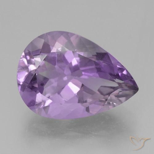 4.63ct Natural Medium Violet Pink Amethyst, Pear Shape, VVS
