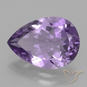 4.41 ct Violet Amethyst Stone, Natural Amethyst in Pear Facet Shape for Sale