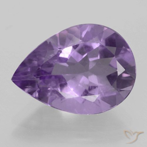 4.22ct Natural Eggplant Violet Amethyst, Pear Shape, VVS