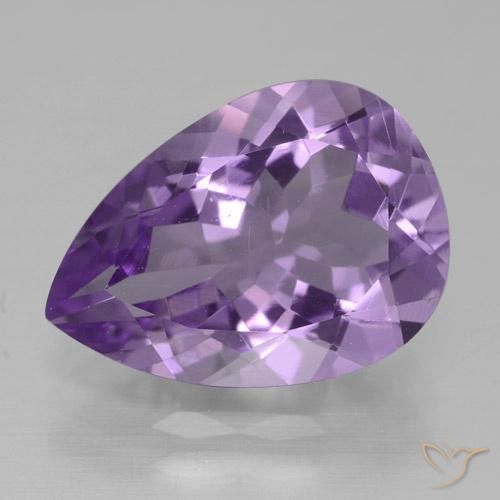 4.05ct Natural Deep Violet Amethyst, Pear Shape, VVS