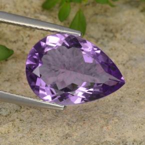 Vivid Violet Amethyst Gem - 3.7ct Pear Facet (ID: 465226)