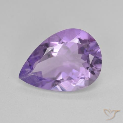 4.03ct Natural Medium Violet Amethyst, Pear Shape, VVS