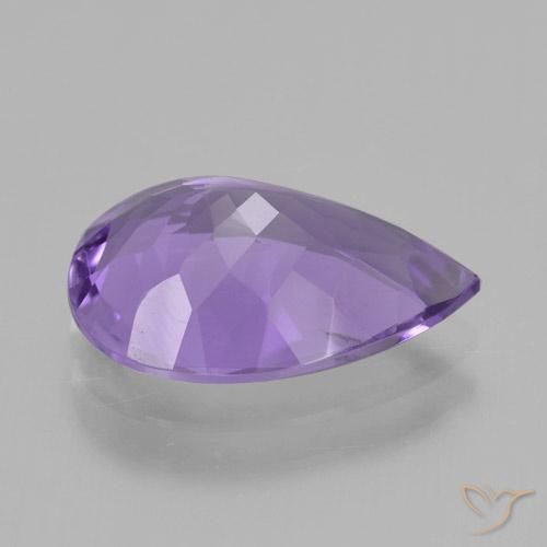 Amethyst Gemstone in 13.8 x 9.6 mm Size for Sale, Amethyst Stone in Medium Violet Color