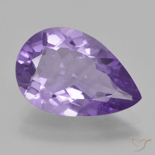 4,27ct Sfaccettatura a pera viola Ametista dal Brasile, Dimension 14,9 x 10mm, Natural non trattati Gemstone, VVS-VS Clarity, 1 piece Ametista in Viola medio Color, Mohs Hardness of 7 adatto per gioielli da indossare ogni giorno, Sblocca Chakra della Corona, Photo A