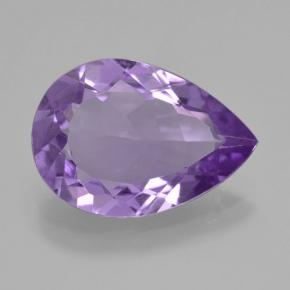 Deep Violet Hue Amethyst Gem - 3.5ct Pear Facet (ID: 465250)