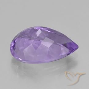 Amethyst Gemstone in 13.9 x 9.5 mm Size for Sale, Amethyst Stone in Medium-Light Violet Color