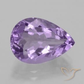 4.81 ct Violet Amethyst Stone, Natural Amethyst in Pear Facet Shape for Sale