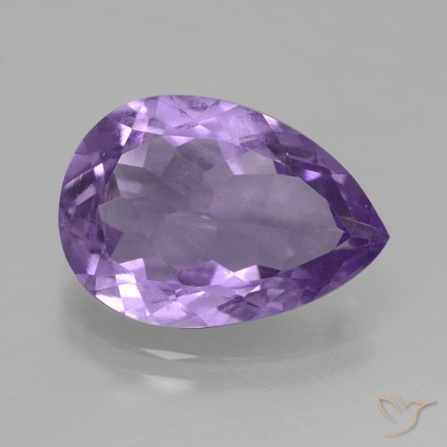 3.97ct Natural Eggplant Violet Amethyst, Pear Shape, VVS
