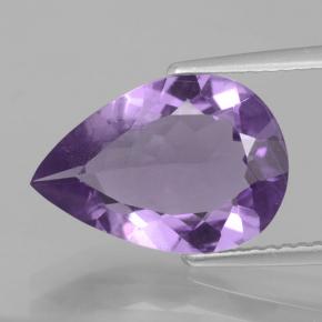 Medium Violet Amethyst Edelstein - 3.4ct Birnen Schliff (ID: 465326)