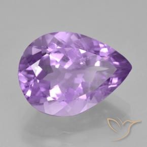 4.78 ct Violet Amethyst Stone, Natural Amethyst in Pear Facet Shape for Sale