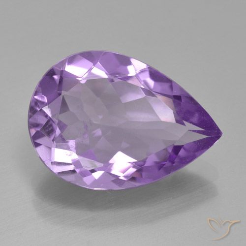 3.92ct Natural Deep Violet Amethyst, Pear Shape, VVS